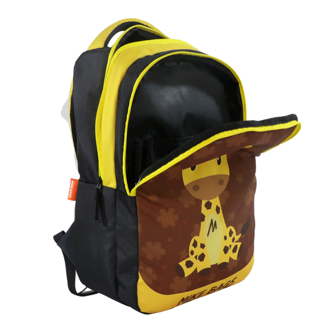 Image of Mike Pre school backpackGiraffee theme - yellow