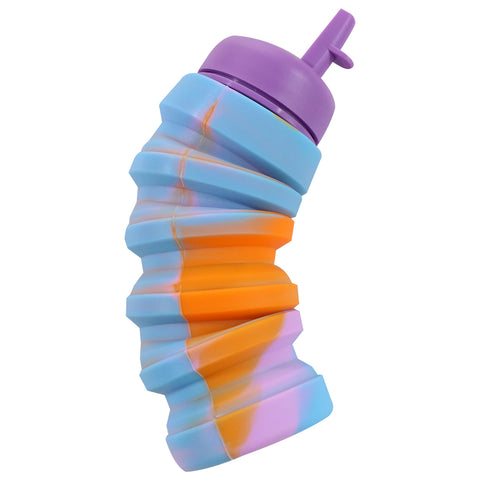 Image of Smily Kiddos Silicone Expandable Bottle - Violet