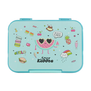 Smily Kiddos Bento lunch box - Cool Fruit Theme Light Blue