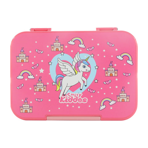 Image of Smily Kiddos Bento lunch box-Unicorn Theme Pink
