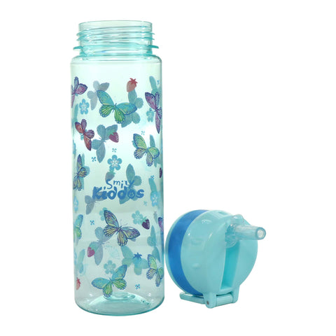 Image of Smily Kiddos Straight Water Bottle With Flip Top Nozzle Butterfly