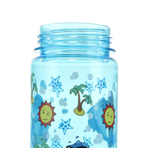Image of Smily Kiddos Straight Water Bottle With Flip Top Nozzle Happy Shark