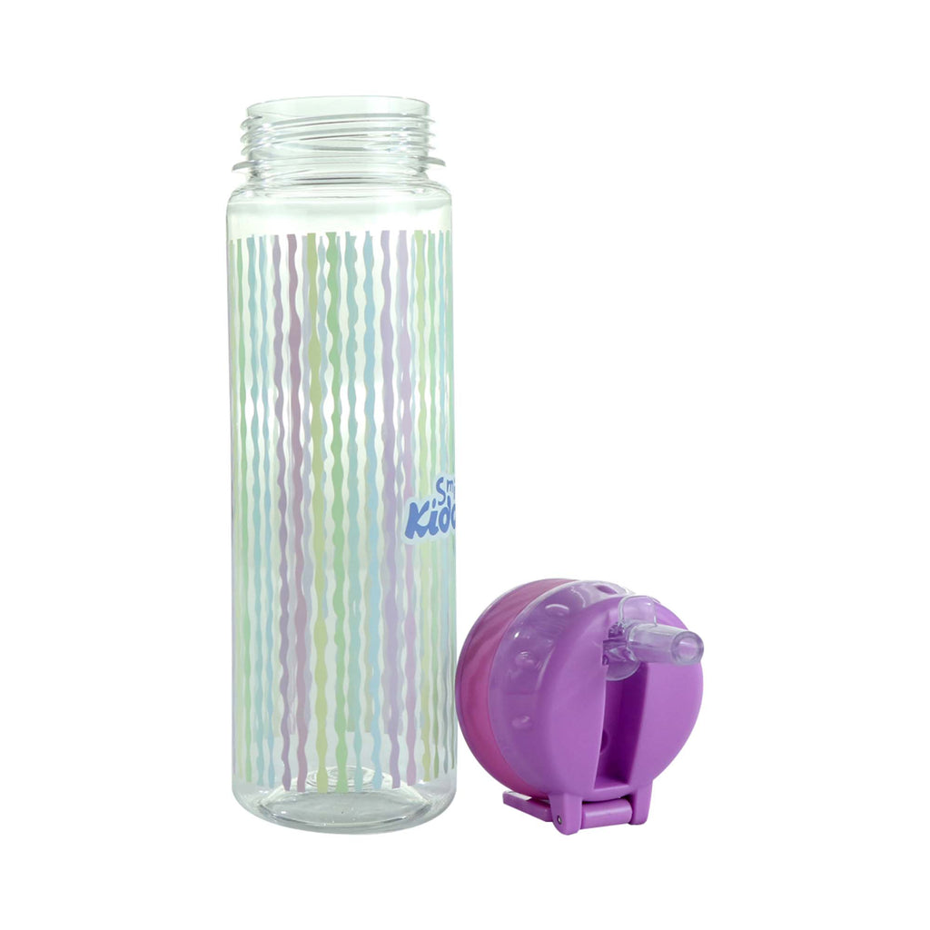 Smily Kiddos Straight Water Bottle With Flip Top Nozzle Ribbon Theme