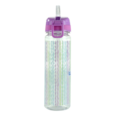 Image of Smily Kiddos Straight Water Bottle With Flip Top Nozzle Ribbon Theme
