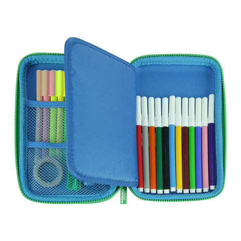 Image of Smily Single Compartment Pencil Case Blue