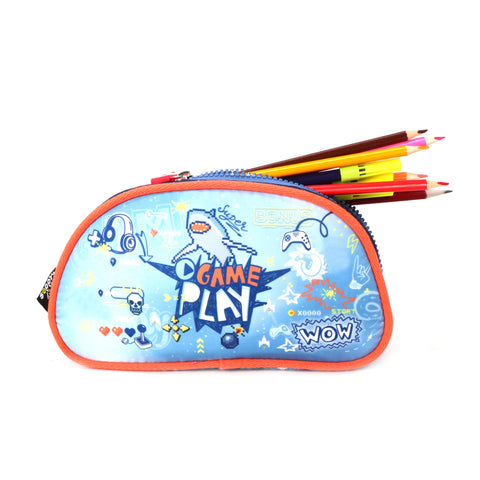 Image of Sea Shark Double Compartment Pencil Pouch