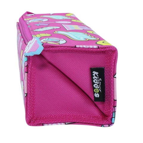 Image of Smily Tray Pencil Case Fun Theme Pink