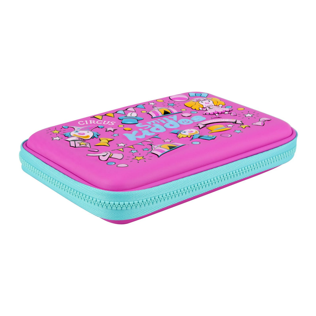 Smily Single Compartment Pencil Case Pink
