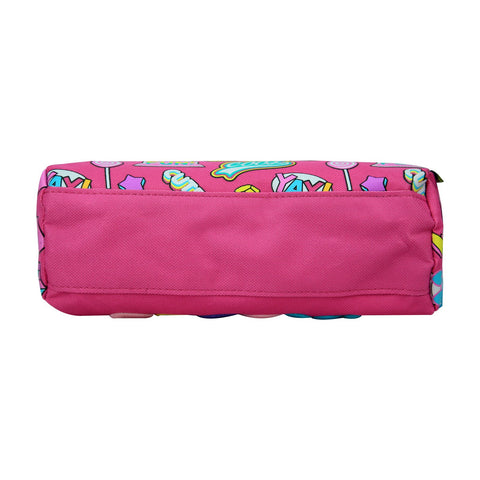 Image of Smily Twin Zipper Pencil Pouch Pink