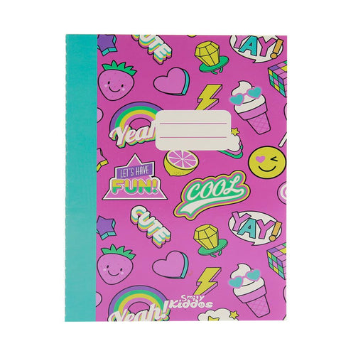 Image of Smily A5 Lined Exercise Notebook Pink