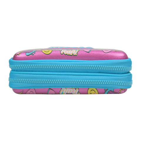 Image of Fancy Double Compartment Pencil Case Pink