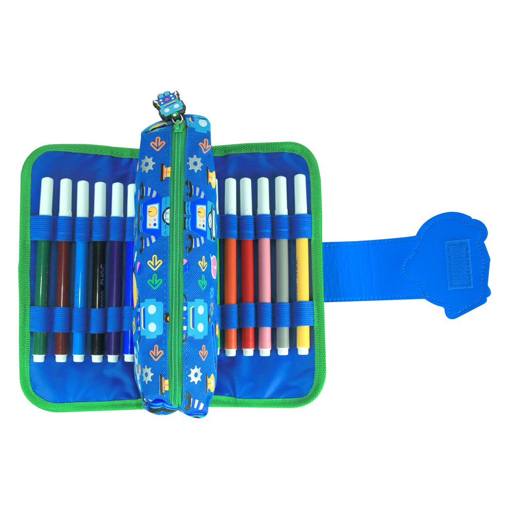 Fancy Strap Pencil Case Blue