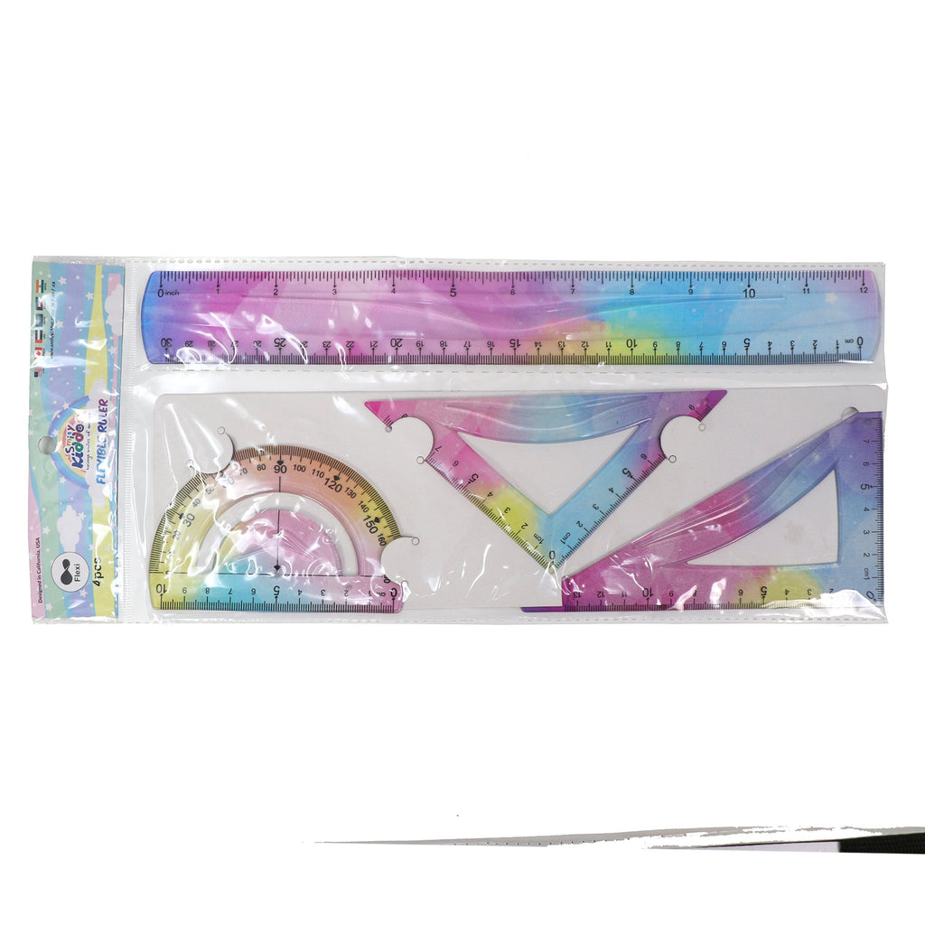 Smily 30 cm Rulers Set rainbow- 4pcs