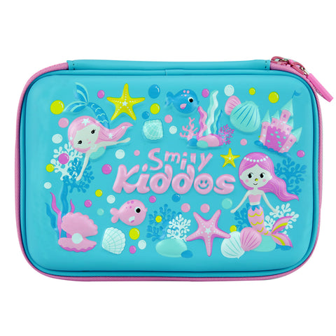 Image of Smily Single Compartment Pencil Case Light Blue