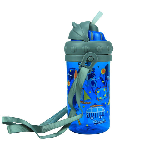 Image of Smily Sipper Water Bottle Blue