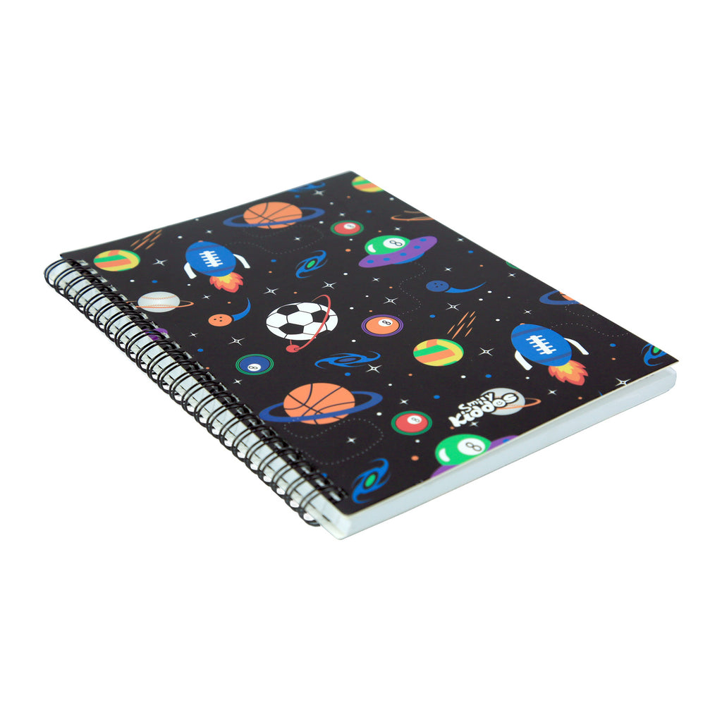 Smily A5 Lined Notebook Black