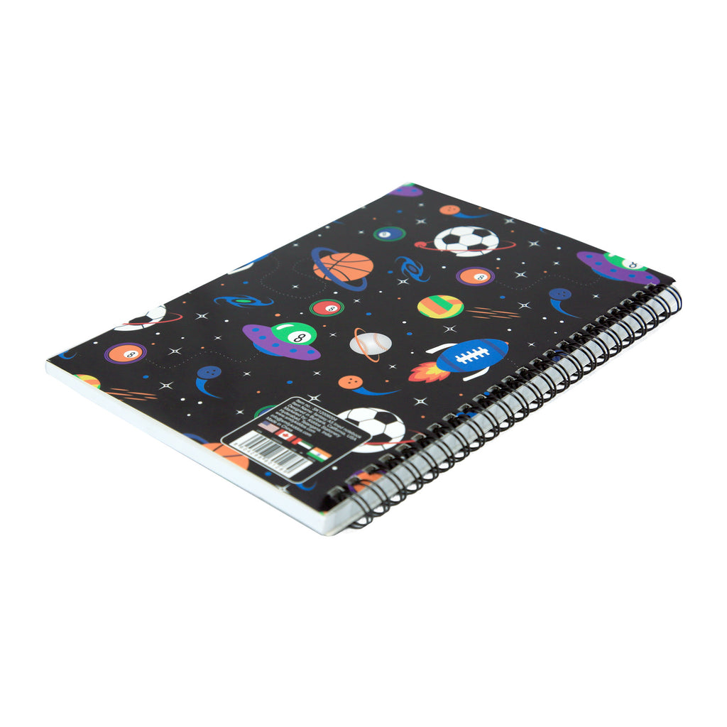Smily A5 Lined Notebook Black