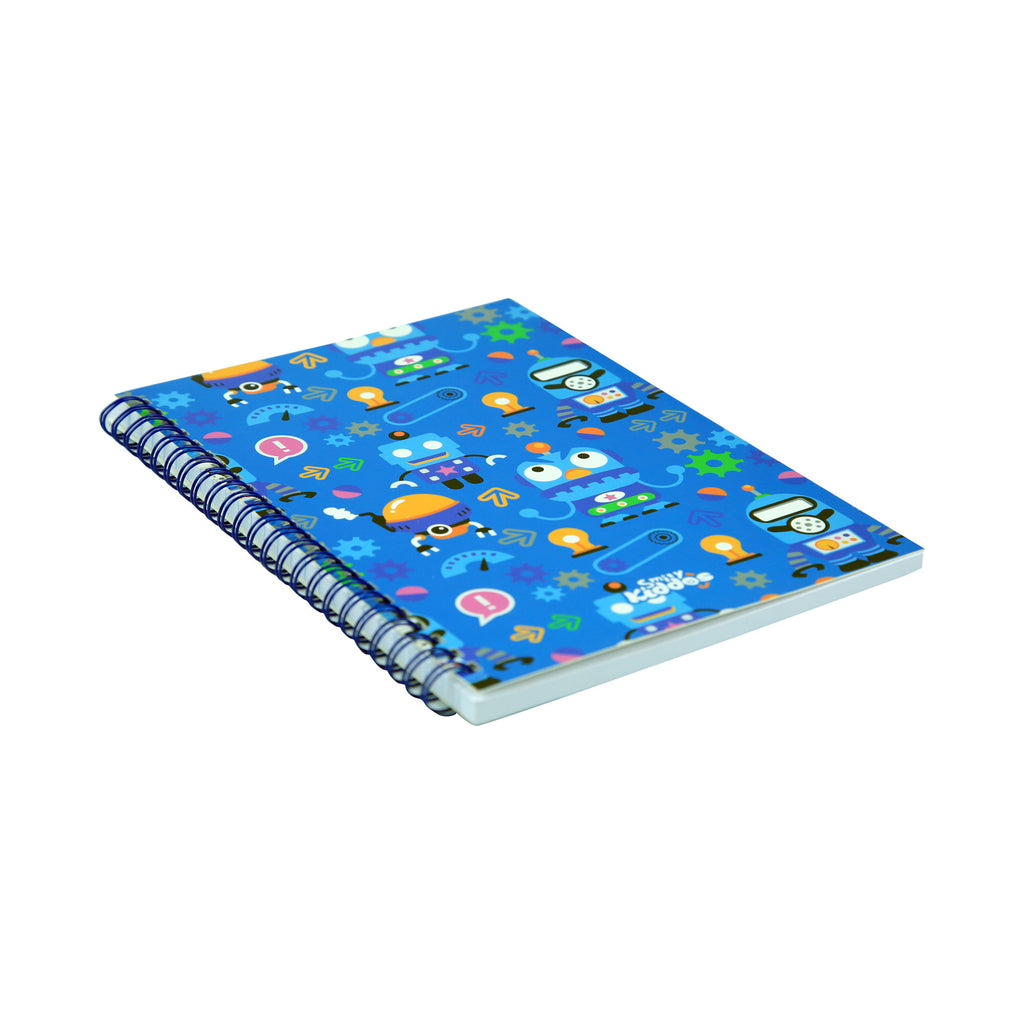 Smily A5 Lined Notebook Blue