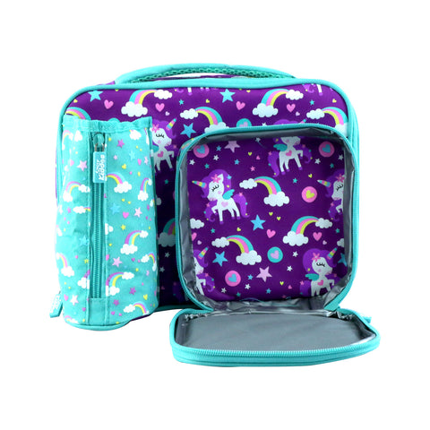 Image of Smily Multi Compartment Lunch Bag Purple