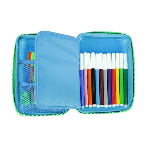 Image of Smily Pvc Pencil Case Blue