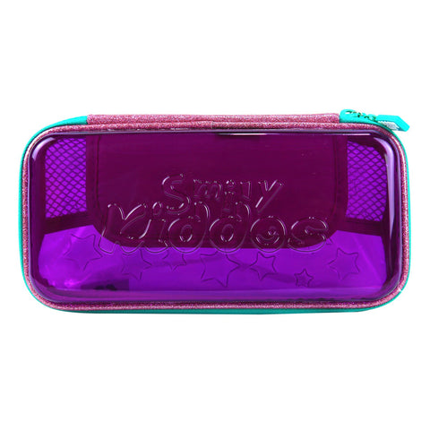 Image of Smily PVC Small Pencil Case Purple