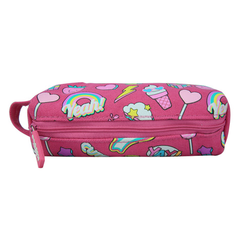 Smily Pencil Pouch Pink