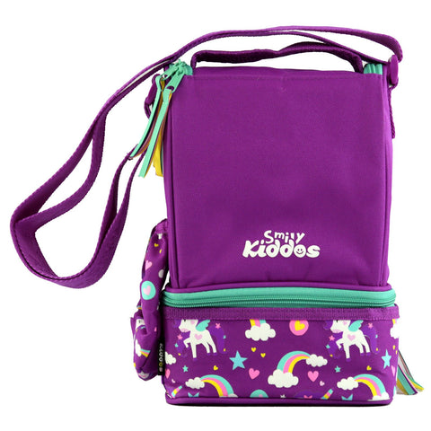 Smily Strap Lunch Bag Purple