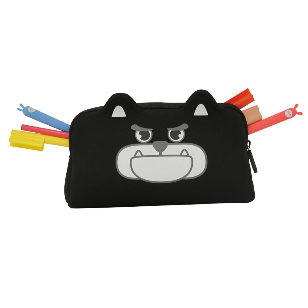 Angry Doggy Pencil Case Black