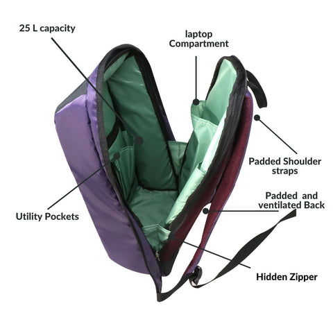 Mike Anti Theft Backpack - Violet