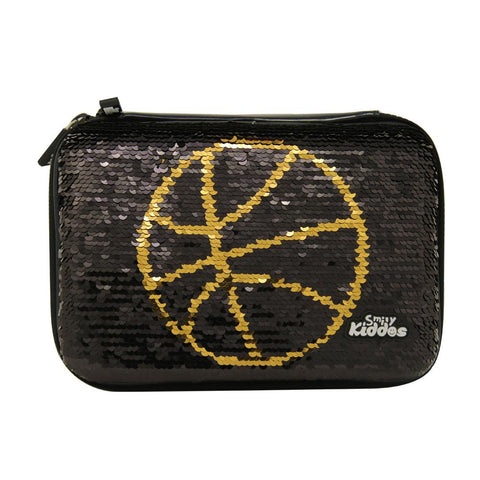 Smily Bling Basket Ball Pencil Case Black