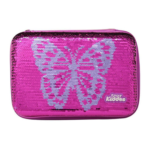 Image of Smily Bling Butterfly Pencil Case Pink